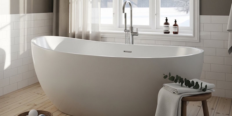 Illustration of a freestanding bath